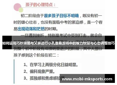 如何运用巧妙策略与父亲进行小孔塞桑游戏中的智力较量与心态调整技巧