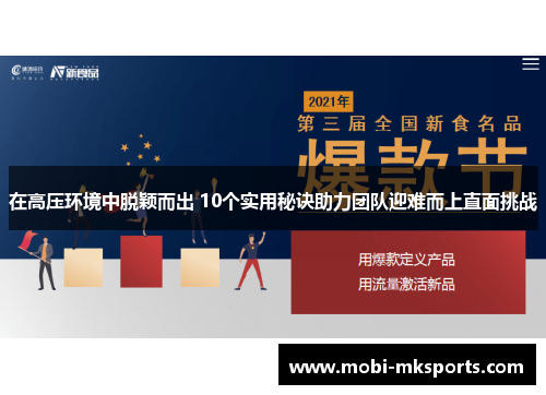 在高压环境中脱颖而出 10个实用秘诀助力团队迎难而上直面挑战
